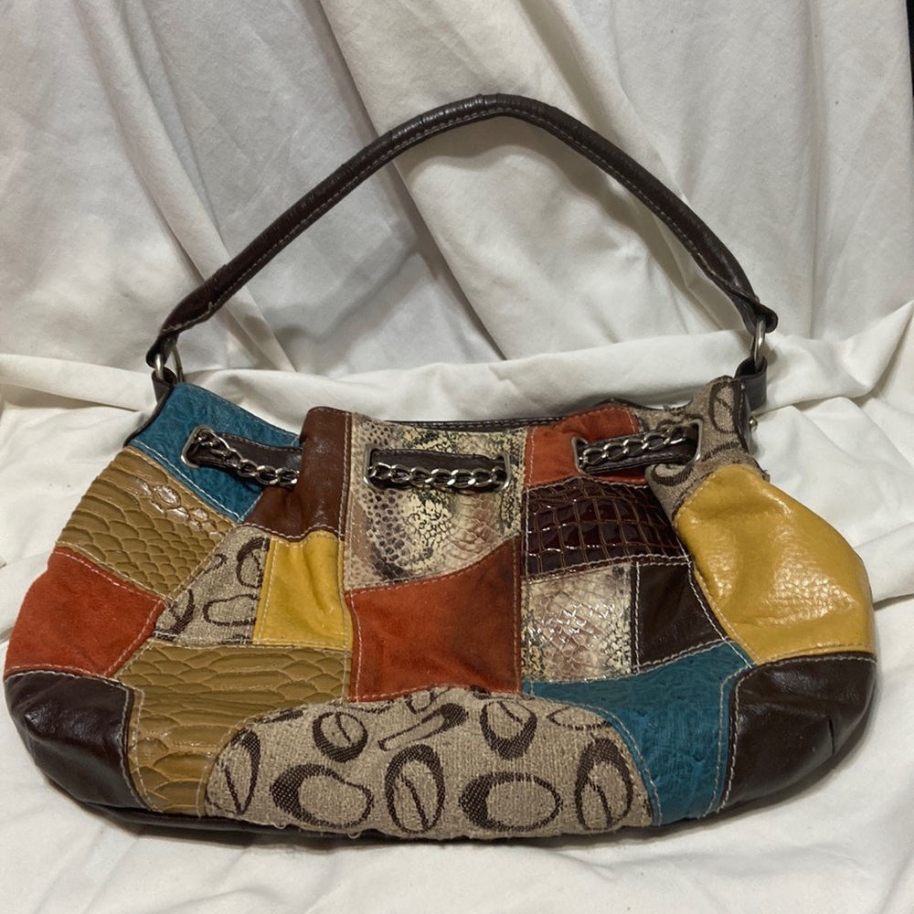 Small Patchwork Shoulder Bag Unbranded Chain Deta… - image 1